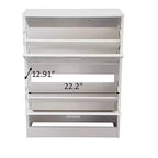 Meuble à chaussures en bois AndMakers 31 po H x 24 po L, blanc titane
