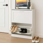 Meuble à chaussures en bois AndMakers 31 po H x 24 po L, blanc titane