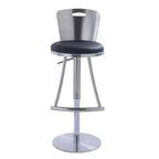 Tabouret réglable en hauteur, dossier métal, Chintaly Imports