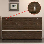 Commode de rangement rustique Famapy à 9 tiroirs, compartiments, construction robuste, tiroirs spacieux