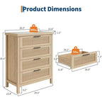 Commode de chambre encastrée, Meuble de coiffeuse, Commode haute de 90 cm avec 4 tiroirs et rangement pour vêtements pour chambre à coucher, salon