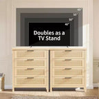 Commode de chambre encastrée, Meuble de coiffeuse, Commode haute de 90 cm avec 4 tiroirs et rangement pour vêtements pour chambre à coucher, salon