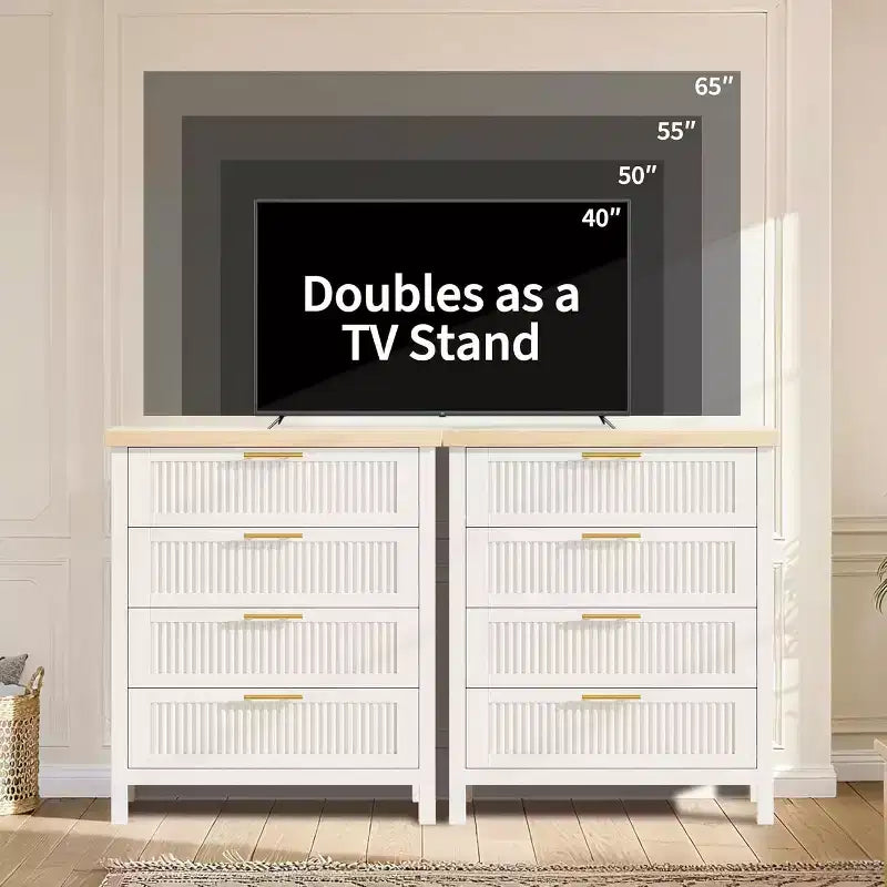 Commode de chambre encastrée, Meuble de coiffeuse, Commode haute de 90 cm avec 4 tiroirs et rangement pour vêtements pour chambre à coucher, salon