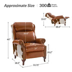 Fauteuil inclinable manuel en cuir véritable Gianpiero|HULALA HOME