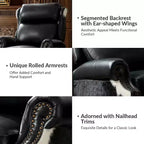 Fauteuil inclinable manuel en cuir véritable Gianpiero|HULALA HOME