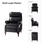 Fauteuil inclinable manuel en cuir véritable Gianpiero|HULALA HOME
