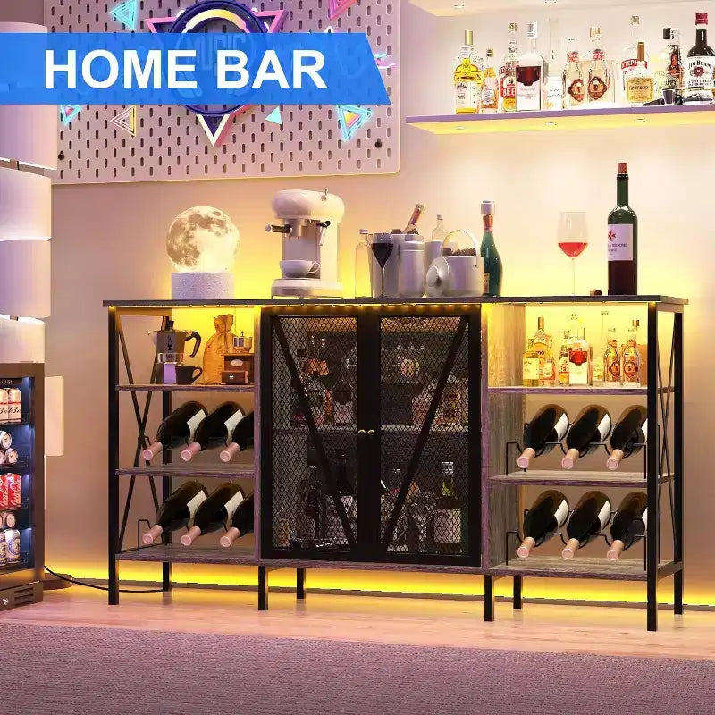 Range-Bouteilles Multifonctionnel - Rangement de Bouteilles Compact, Idéal pour la Décoration et l'Organisation du Bar, de la Cuisine et de la Salle à Manger