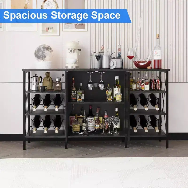 Range-Bouteilles Multifonctionnel - Rangement de Bouteilles Compact, Idéal pour la Décoration et l'Organisation du Bar, de la Cuisine et de la Salle à Manger