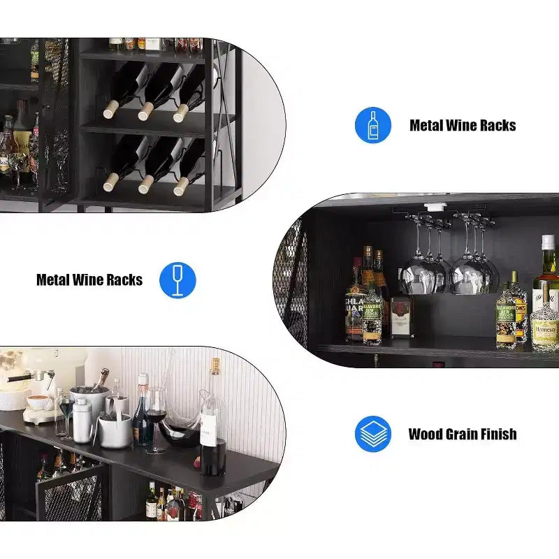 Range-Bouteilles Multifonctionnel - Rangement de Bouteilles Compact, Idéal pour la Décoration et l'Organisation du Bar, de la Cuisine et de la Salle à Manger