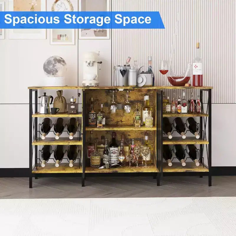 Range-Bouteilles Multifonctionnel - Rangement de Bouteilles Compact, Idéal pour la Décoration et l'Organisation du Bar, de la Cuisine et de la Salle à Manger