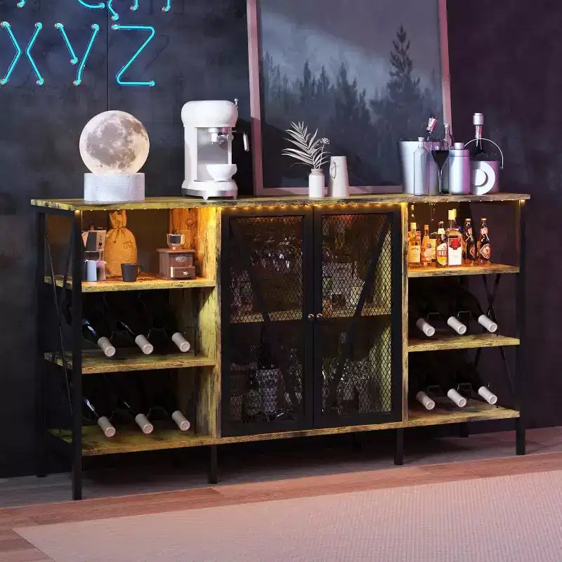 Range-Bouteilles Multifonctionnel - Rangement de Bouteilles Compact, Idéal pour la Décoration et l'Organisation du Bar, de la Cuisine et de la Salle à Manger