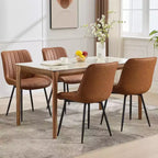 Ensemble de 2 chaises de salle à manger, similicuir, convenant à la cuisine et à la salle à manger, chaises confortables à pieds métalliques modernes, chaise d'appoint rembourrée