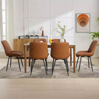 Ensemble de 2 chaises de salle à manger, similicuir, convenant à la cuisine et à la salle à manger, chaises confortables à pieds métalliques modernes, chaise d'appoint rembourrée