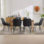 Ensemble de 2 chaises de salle à manger, similicuir, convenant à la cuisine et à la salle à manger, chaises confortables à pieds métalliques modernes, chaise d'appoint rembourrée