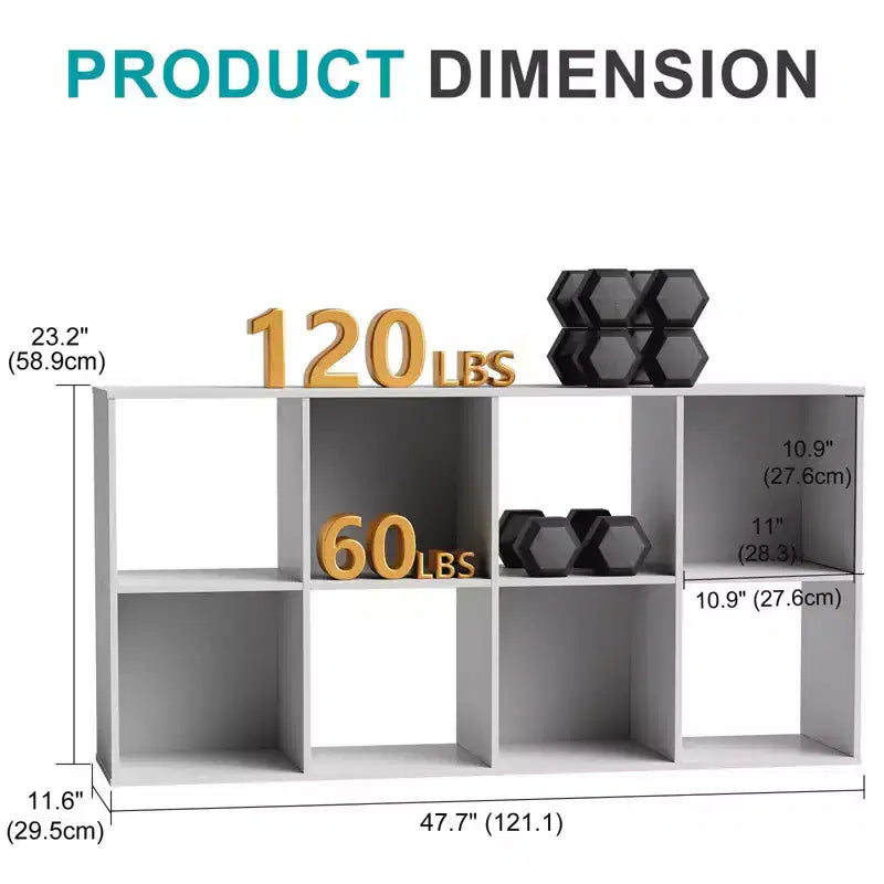 Étagère de rangement cubique MAYEERTY avec panneaux arrière amovibles