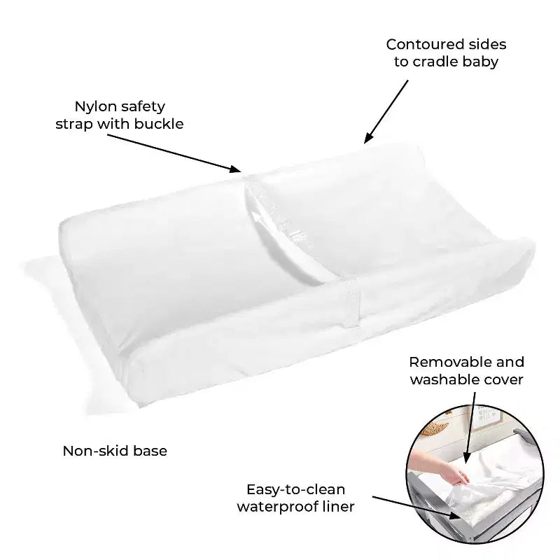 Matelas à langer profilé Badger Basket avec housse amovible