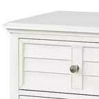 Table de chevet Royal Hampton, 2 tiroirs, Bois massif blanc antique classique, 71 cm