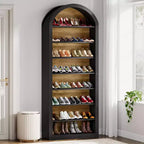 Meuble à Chaussures Haut Lantine à 8 Niveaux, Grand Organisateur de Chaussures, Étagère à Chaussures Autonome en Bois pour Placard et Entrée