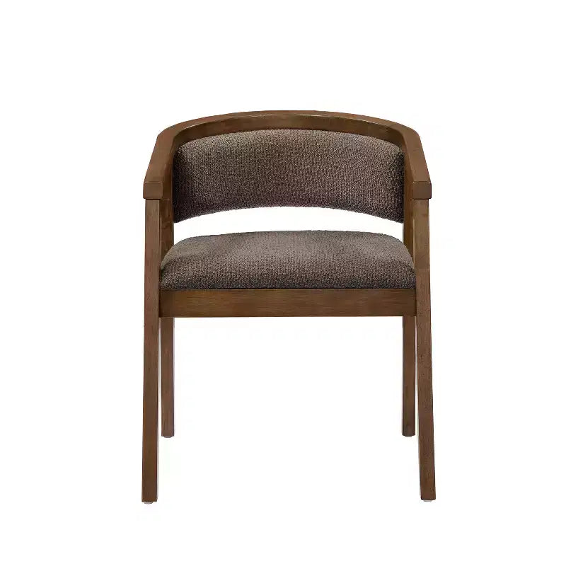 Chaises de salle à manger Christopher Knight Home Emilia Mid-Century Modern en tissu bouclé avec accoudoirs en U (Lot de 2)