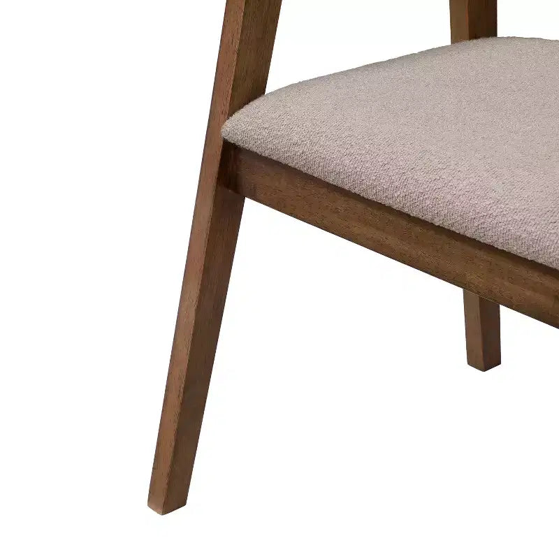 Chaises de salle à manger Christopher Knight Home Emilia Mid-Century Modern en tissu bouclé avec accoudoirs en U (Lot de 2)