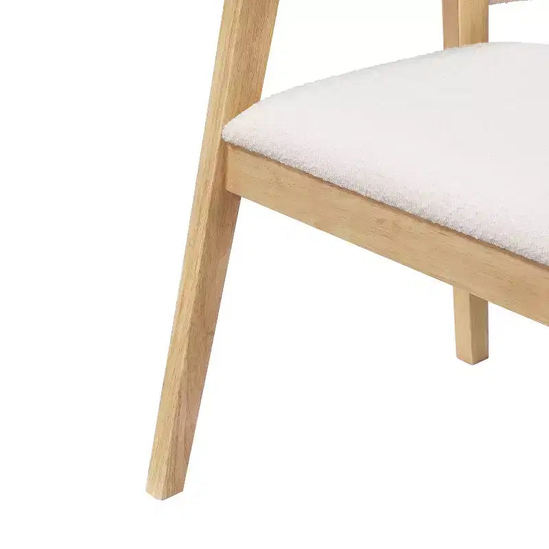 Chaises de salle à manger Christopher Knight Home Emilia Mid-Century Modern en tissu bouclé avec accoudoirs en U (Lot de 2)