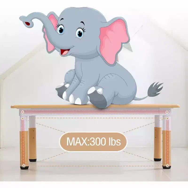 Ensemble bureau et chaise pour enfants, bureau réglable en hauteur, 6 places, convient aux enfants de 2 à 10 ans, avec plateau de dessin et pieds antidérapants