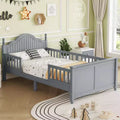 GDFStudio Theodore Contemporary Kids Platform Bed with Headboard and Footboard and Safety Guardrails