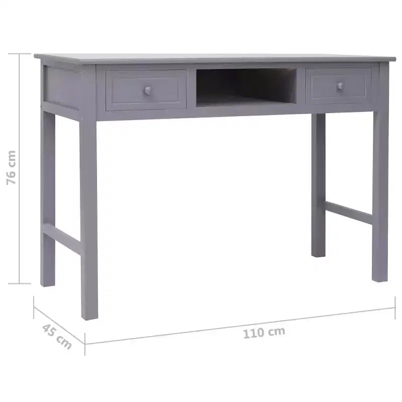 Bureau Gris Bois de paulownia, Bois de peuplier Bureau moyen Rectangulaire