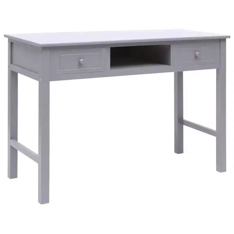 Bureau Gris Bois de paulownia, Bois de peuplier Bureau moyen Rectangulaire