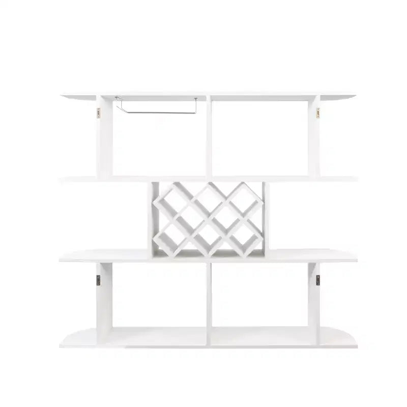 Étagère à vin murale CuisinSmart, étagère de bar suspendue à 3 niveaux grande capacité, porte-verres à vin, étagère de présentation pour bouteilles de vin, pour la décoration de la cuisine ou de la salle à manger