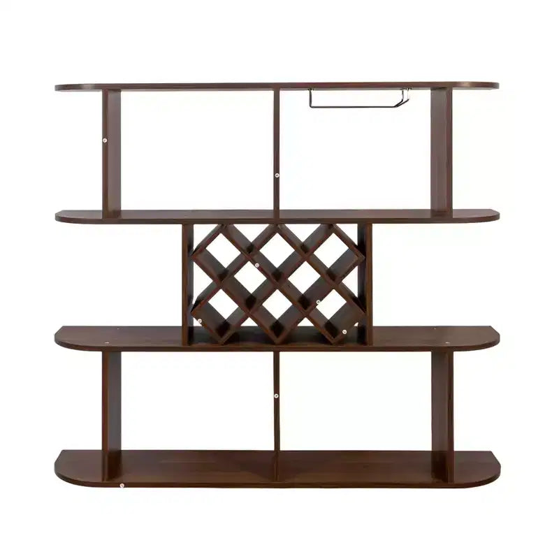 Étagère à vin murale CuisinSmart, étagère de bar suspendue à 3 niveaux grande capacité, porte-verres à vin, étagère de présentation pour bouteilles de vin, pour la décoration de la cuisine ou de la salle à manger