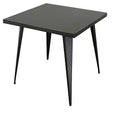 HomeRoots 32 Gray Steel and Metal Square Dining Table