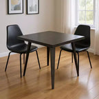 Table à manger carrée HomeRoots 32 en acier et métal gris