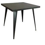 Table à manger carrée HomeRoots 32 en acier et métal gris