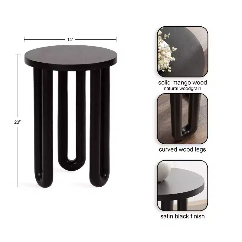 Table d'appoint Kenzo en bois par Kate and Laurel