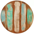 vidaXL Table basse multicolore Bois de récupération massif, acier Petite