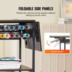 Table de presse à chaud VEVOR, support de presse à chaud mobile à 3 niveaux, support de machine de transfert de chaleur pliable avec roulettes et porte-rouleaux de vinyle, noir et marron