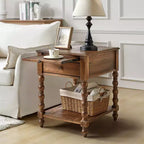Table d'appoint haute Esther de 26 po avec prises de chargement intégrées|ARTFUL LIVING DESIGNS