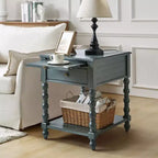Table d'appoint haute Esther de 26 po avec prises de chargement intégrées|ARTFUL LIVING DESIGNS