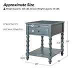 Table d'appoint haute Esther de 26 po avec prises de chargement intégrées|ARTFUL LIVING DESIGNS