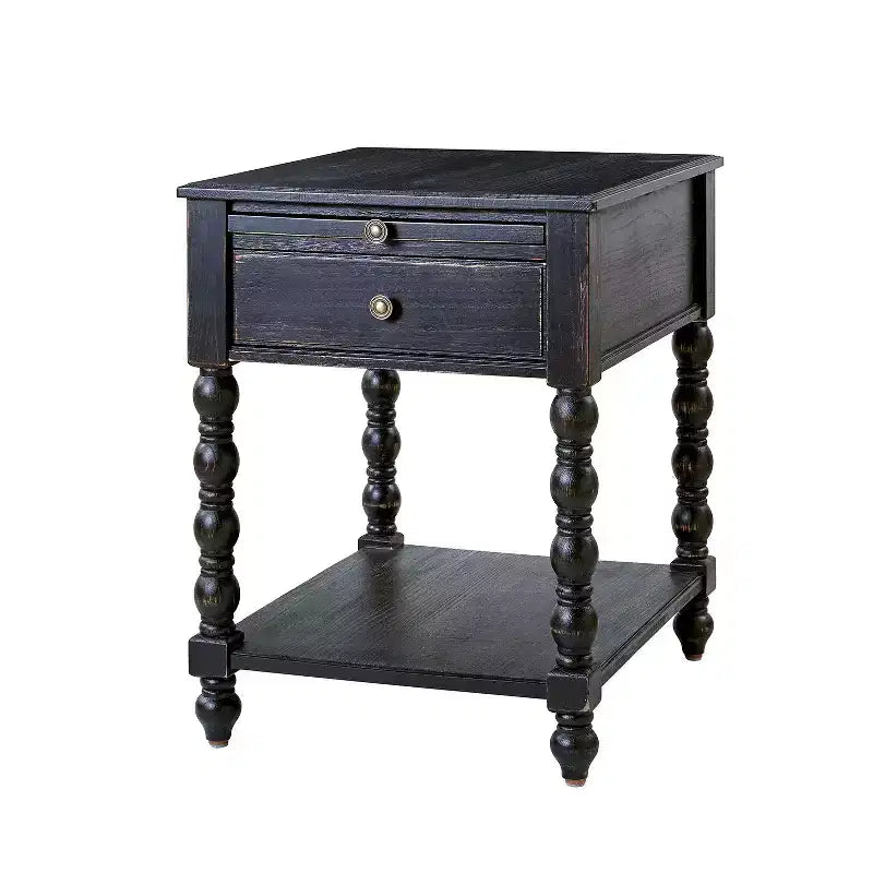Table d'appoint haute Esther de 26 po avec prises de chargement intégrées|ARTFUL LIVING DESIGNS