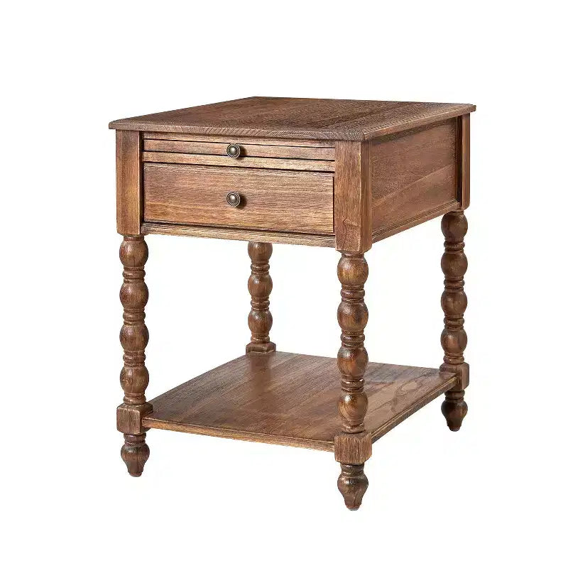 Table d'appoint haute Esther de 26 po avec prises de chargement intégrées|ARTFUL LIVING DESIGNS