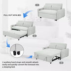 Canapé-lit Clihome multi-angle inclinable en velours côtelé doux, dossier réglable sur 3 positions avec ports USB
