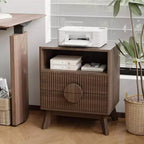 Table de chevet moderne 1/2 pièces, table d'appoint encastrée avec 2 tiroirs et étagères ouvertes, table de chevet en bois, table d'appoint de canapé pour salon, chambre à coucher, canapé