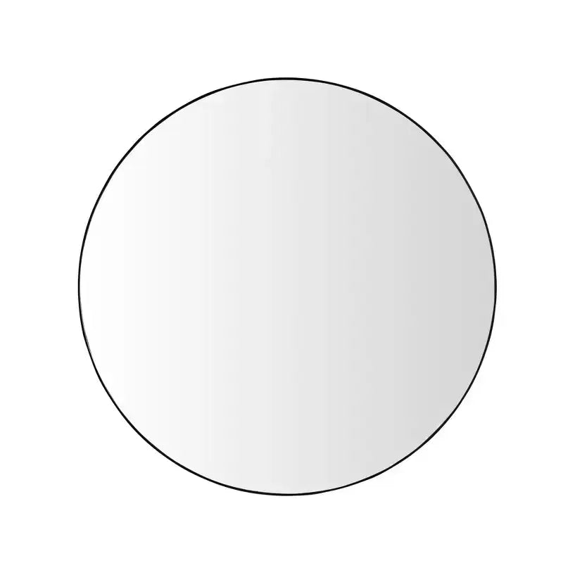 Okak Miroir rond moderne 36 pouces avec cadre fin en aluminium, Miroir mural de salle de bain, Miroir de courtoisie pour salle de bain, salon, Noir