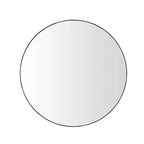 Okak Miroir rond moderne 36 pouces avec cadre fin en aluminium, Miroir mural de salle de bain, Miroir de courtoisie pour salle de bain, salon, Noir
