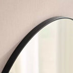 Okak Miroir rond moderne 36 pouces avec cadre fin en aluminium, Miroir mural de salle de bain, Miroir de courtoisie pour salle de bain, salon, Noir