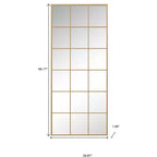 Miroir sur pied HomeRoots 69 avec cadre en métal doré