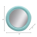 Miroir Mural Rond Moderne, Cadre en Métal, Accent Décoratif Contemporain, Design en Fer Élégant pour Salon, Chambre, Salle de Bain ou Bureau - 36