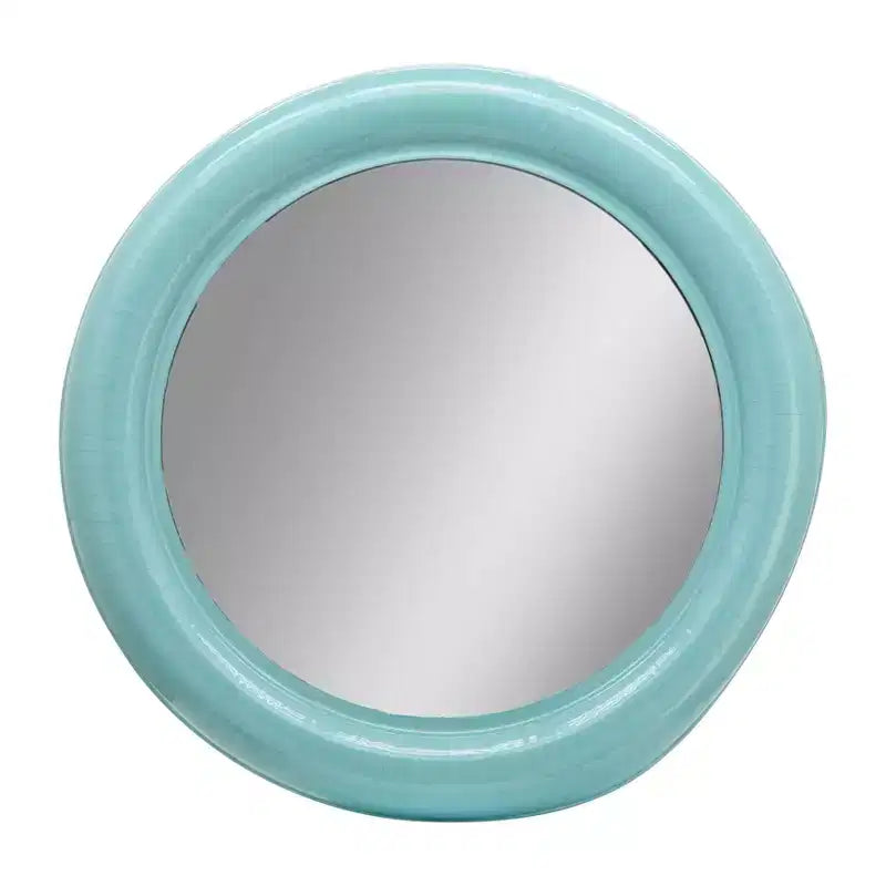 Miroir Mural Rond Moderne, Cadre en Métal, Accent Décoratif Contemporain, Design en Fer Élégant pour Salon, Chambre, Salle de Bain ou Bureau - 36